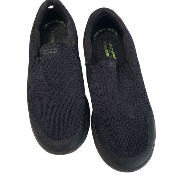 Skechers Go Walk Air Cooled Men's Black Mesh Slip Ons, Size 9 - Picture 1 of 9